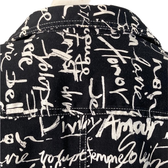 VINTAGE 90/Y2k graffiti print long sleeve pencil Dress - Picture 13 of 16